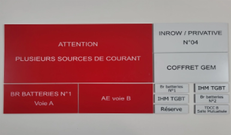 Marquage d'étiquettes pour coffrets et armoires électrique