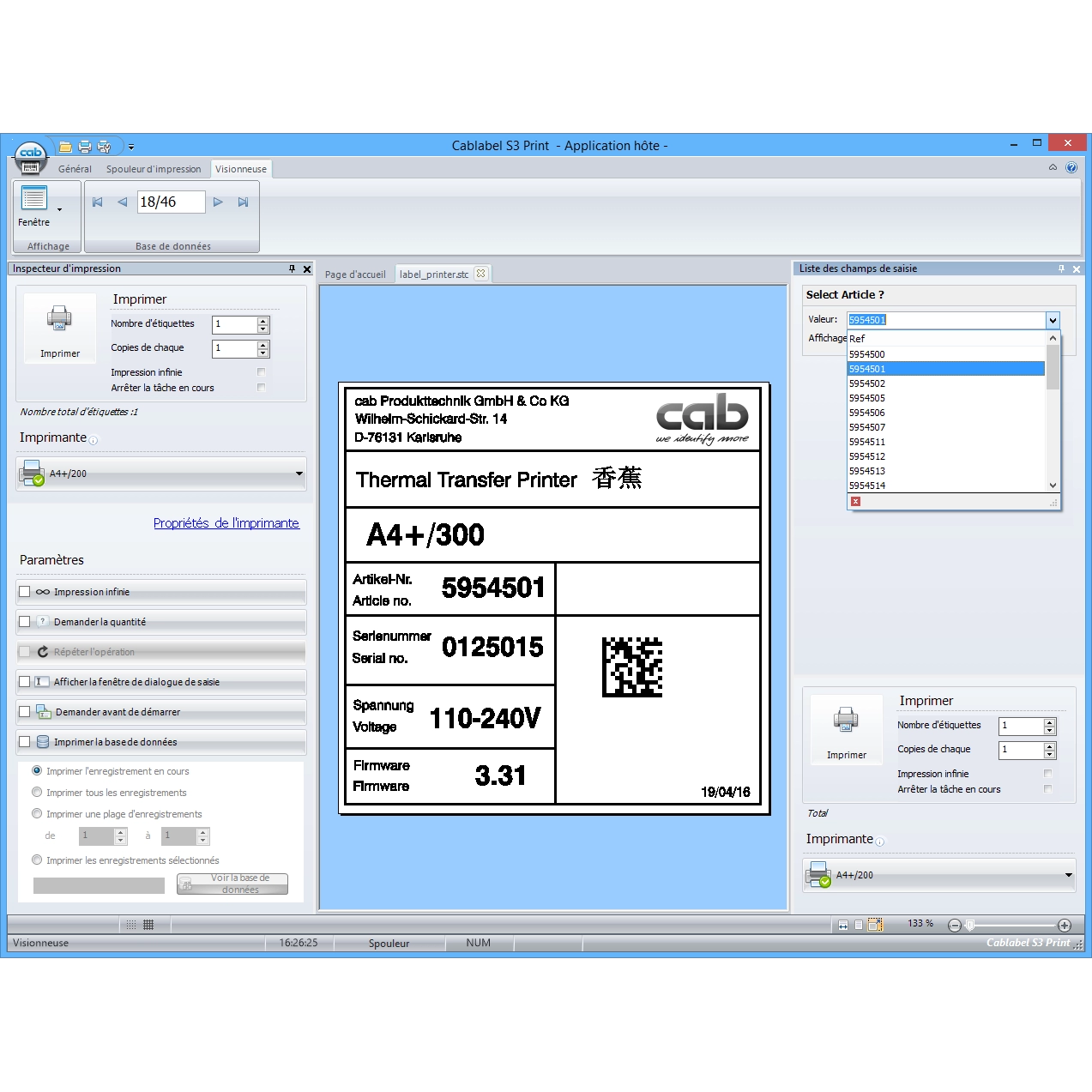 CABLABEL S3 Print